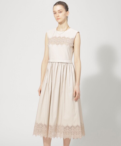 EPOCA ワンピース レースコンビタフタドレス : ZOZOTOWN Yahoo