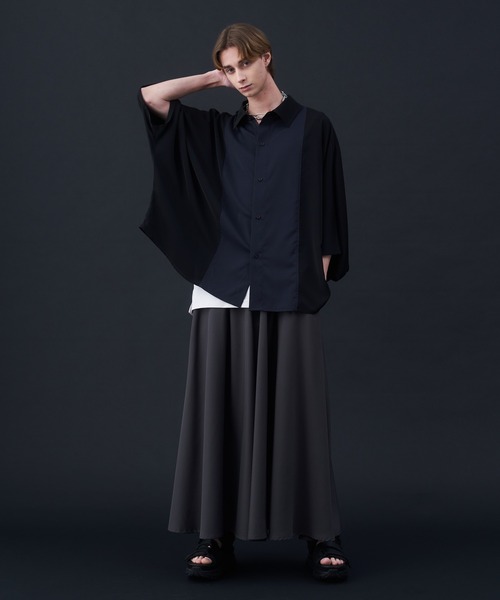 KUUUPY（クーピー） シャツ Switching Short-Sleeve Dolman Shirt