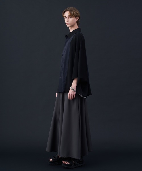 dolman sleeve open color shirt/ドルマンスリーブオープン