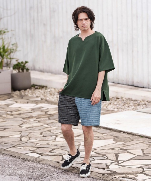 CAMBIO（カンビオ） パンツ mp12357- Denim Jacquard Short Pants