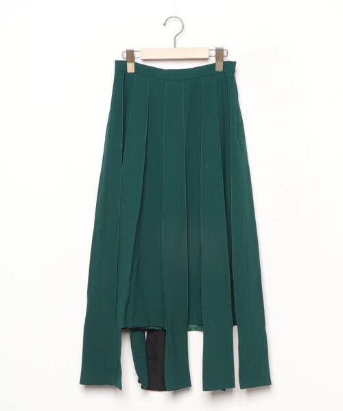 PAMEO POSE」 プリーツスカート MEDIUM グリーン レディース  