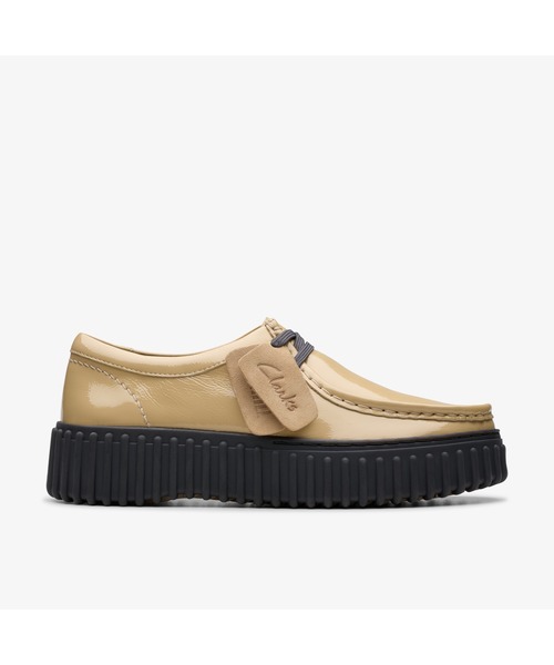 Clarks TorhillBee 厚底　モカシン　ベージュ Clarks クラークス レディース 厚底 モカシン レースアップ