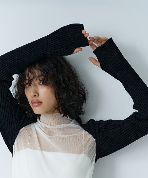 ニット セーター rayon nylon armcover レディース