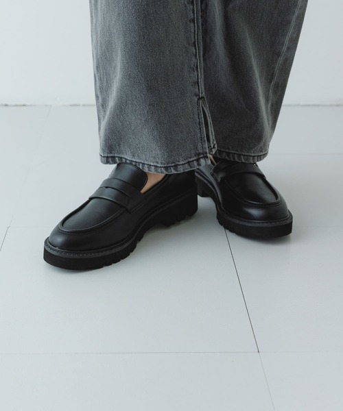 【極美品】RODE SKO プラットフォームローファー　38 ブラック RODE SKO ローファー プラットフォームローファー レディース