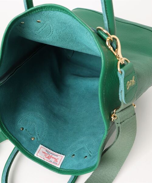 スマホショルダー トートバッグ 「YOUNG＆OLSEN」EMBOSSED LEATHER HAVERSACK M レディースの画像