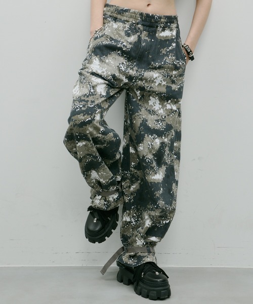 AIVER（アイバー） カーゴパンツ カモフラージュカーブパンツ メンズ