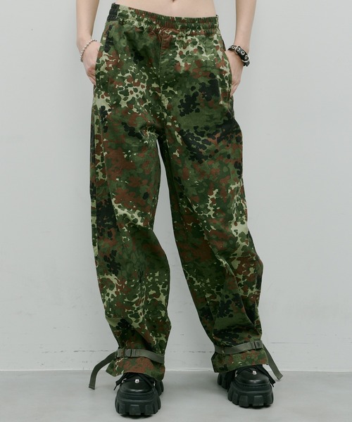 AIVER（アイバー） ワイドパンツ カーゴパンツ カモフラージュカーブ