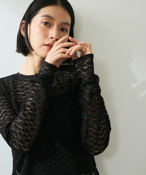 tシャツ 「WEB限定」レースプルオーバー レディース