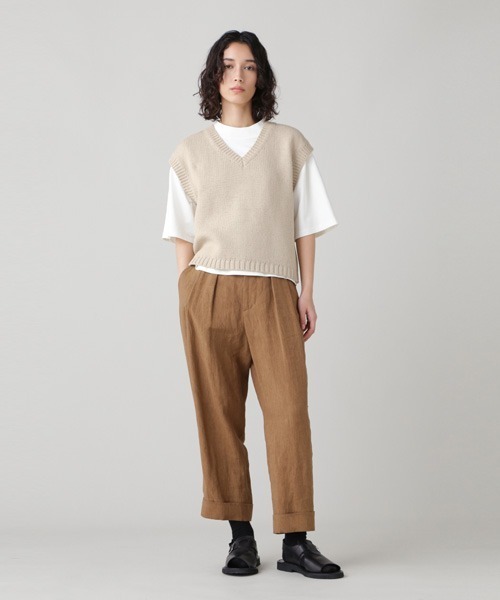 「MHL.」 Vネックニット 2 ブラック レディース MHL. 「MHL.」 Vネックニット 2 ブラック レディース : ZOZOTOWN
