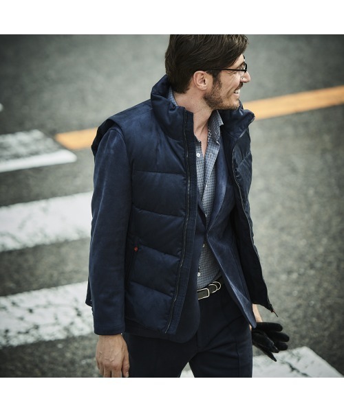 g-stage（ジーステージ） ダウンベスト ベスト スエードダウンベスト