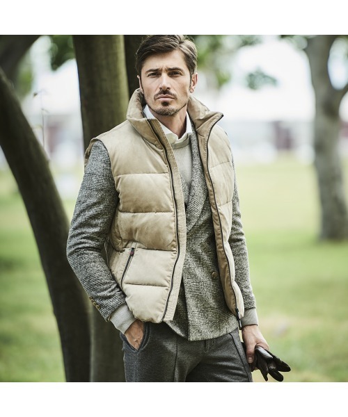 g-stage（ジーステージ） ダウンベスト ベスト スエードダウンベスト