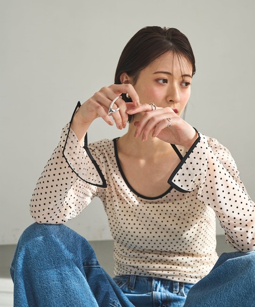 トップス sia 2way center line sheer tops / 前後2wayセンターラインシアー