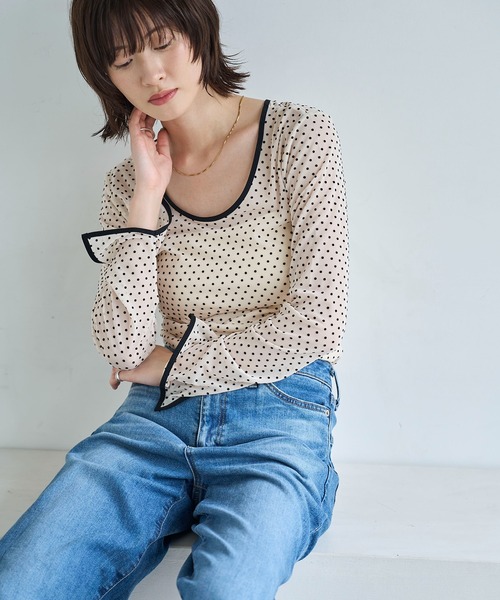 トップス sia 2way center line sheer tops / 前後2wayセンターラインシアー