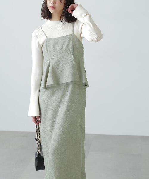 美品　eaphi / エフィ ＊ ペプラム フリル ワンピース キャミワンピース FREE'S MART ワンピース ペプラムフリルキャミワンピース