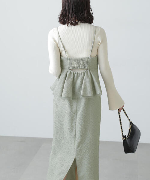 美品　eaphi / エフィ ＊ ペプラム フリル ワンピース キャミワンピース ペプラムフリルキャミワンピース | FREE'S MART（フリーズマート