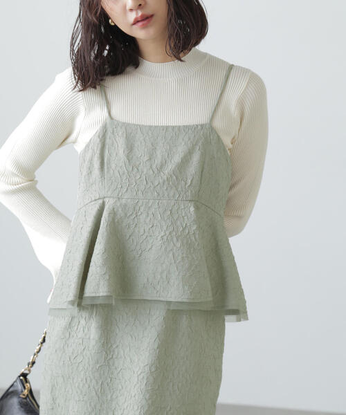 美品　eaphi / エフィ ＊ ペプラム フリル ワンピース キャミワンピース FREE'S MART ワンピース ペプラムフリルキャミワンピース