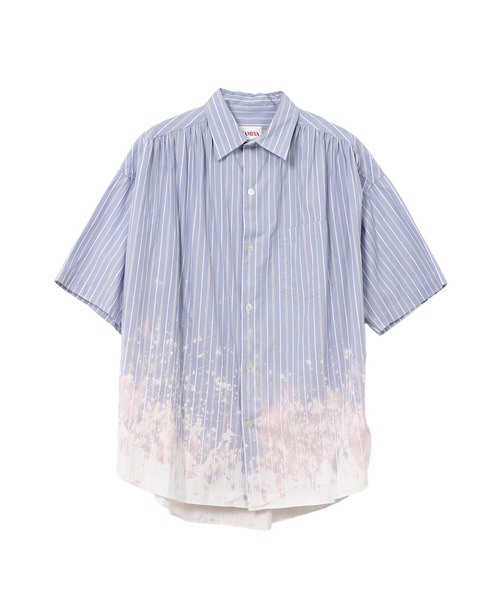 KAMIYA シャツ Bleached Stripe S/S Shirt メンズ : ZOZOTOWN