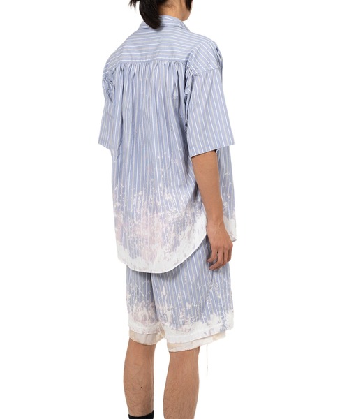Toshihiro Kamiya様オーダー KAMIYA シャツ Bleached Stripe S/S Shirt メンズ : ZOZOTOWN