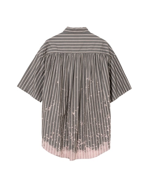 KAMIYA シャツ Bleached Stripe S/S Shirt メンズ : ZOZOTOWN