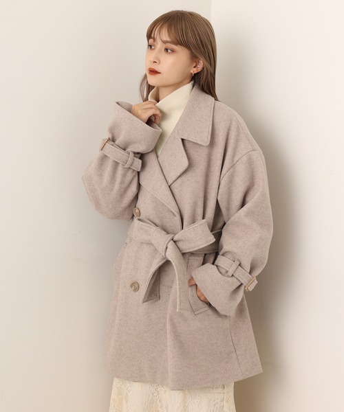 「one after another NICE CLAUP」 チェスターコート FREE ベージュ系その他 レディース_画像2