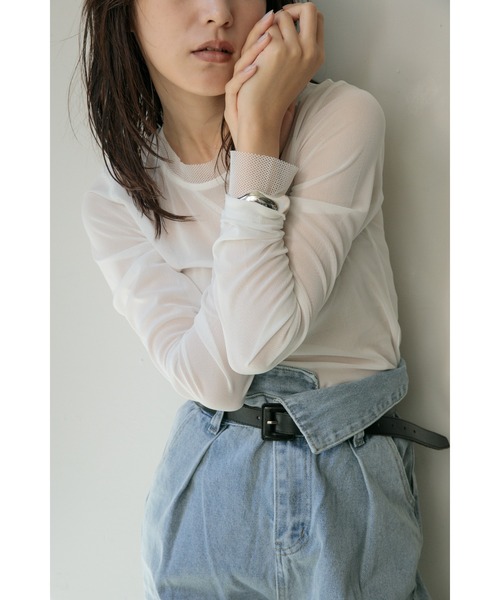 tシャツ AGAWD メッシュレイヤードトップス　 レディース メンズ