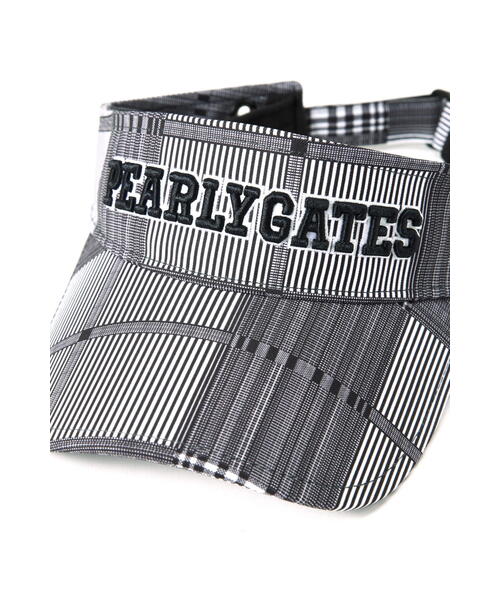 PEARLY GATES サンバイザー 「PEARLY GATES」チェック柄バイザー