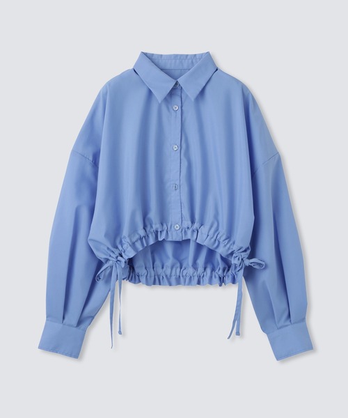 ブラウス シャツ ショート ギャザー シャツ セレクト KINO THE KEI レディース