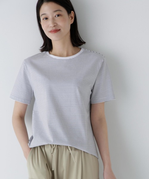 tシャツ 半袖Ｔシャツボーダーオーガニック綿天竺 レディース