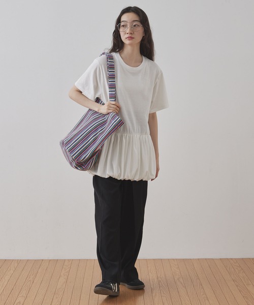 【HEEARI ビッグバッグ ストライプ】 Unblend トートバッグ 「Unblend」パイル ストライプ ビッグ