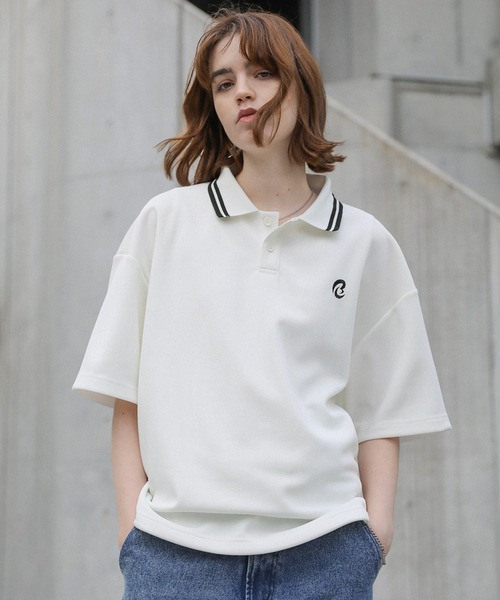 ROCHEM（ローシェン） ポロシャツ ワンポイントロゴ刺繍ドローコード付