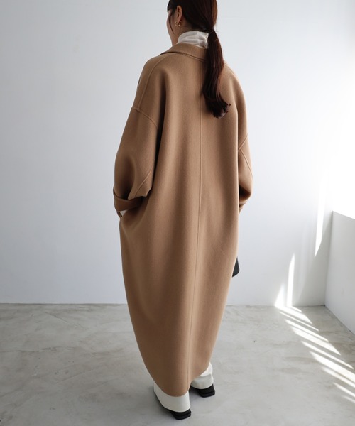 「evernavy」 チェスターコート M キャメル レディース_画像6