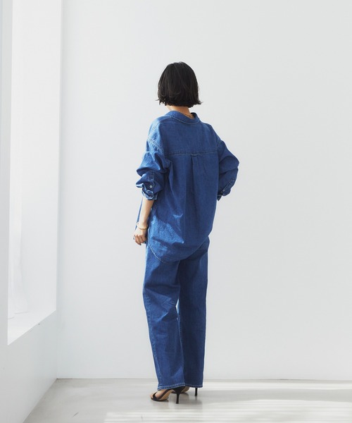 23年製 未使用 美品 ヤヌーク リアリーライト リリス ワイドストレート 21 Really Light ワイドストレート