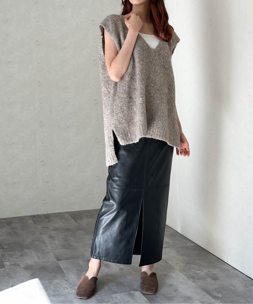 「Per sist ence」 タイトスカート FREE ベージュ レディース_画像4