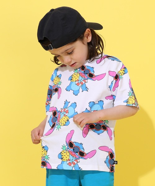Disney（ディズニー） アンサンブル 「綿100％」 総柄Tシャツ×ハーフ