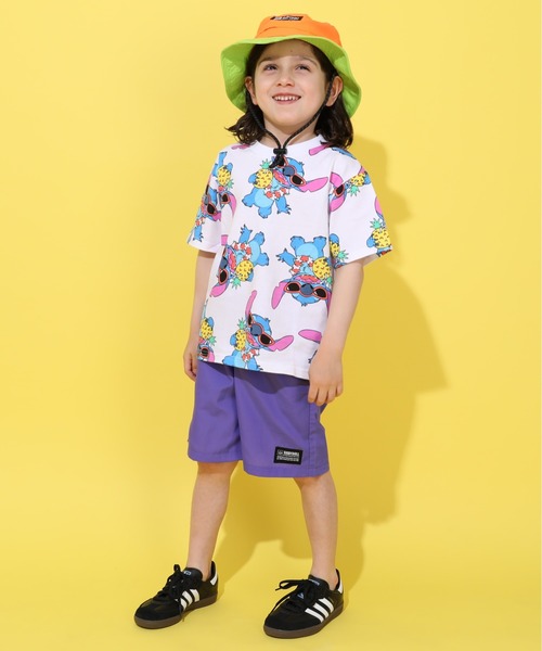 Disney（ディズニー） アンサンブル 「綿100％」 総柄Tシャツ×ハーフ