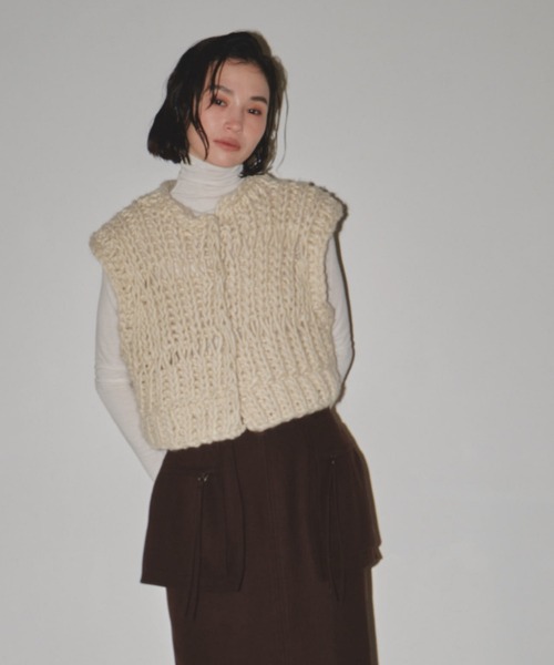 TODAYFUL ミックスハンドニットベスト グレージュ TODAYFUL(トゥデイ