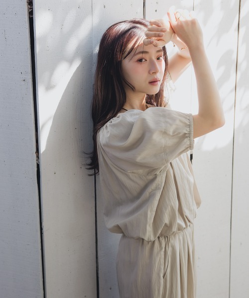 ブラウス シャツ 小さいサイズ　ワッシャーボリュームブラウス　低身長さん・小柄女性 レディース