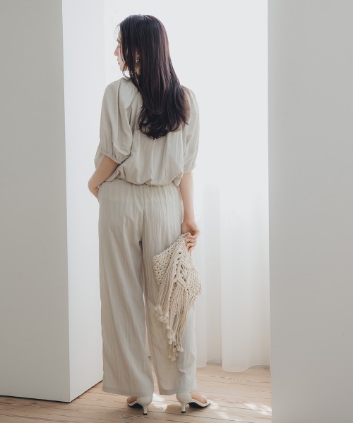 ブラウス シャツ 小さいサイズ　ワッシャーボリュームブラウス　低身長さん・小柄女性 レディース 小さいサイズ ワッシャーボリュームブラウス 低身長さん・小柄