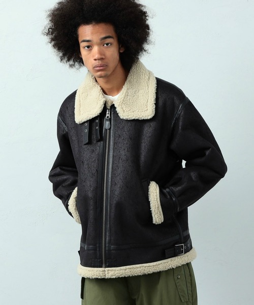 フランダースALPHA INDUSTRIES ボアジャケット ブルゾン　M Alpha Industries（アルファ・インダストリーズ） ブルゾン M ブラック