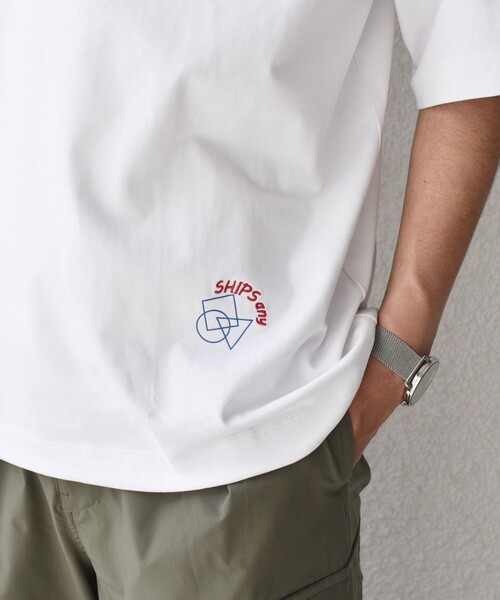 メンズ 刺繍ロゴ オーガニック Tシャツ 白 294 ロゴ刺繍Tシャツ(ホワイト) | kobore ONLINE SHOP
