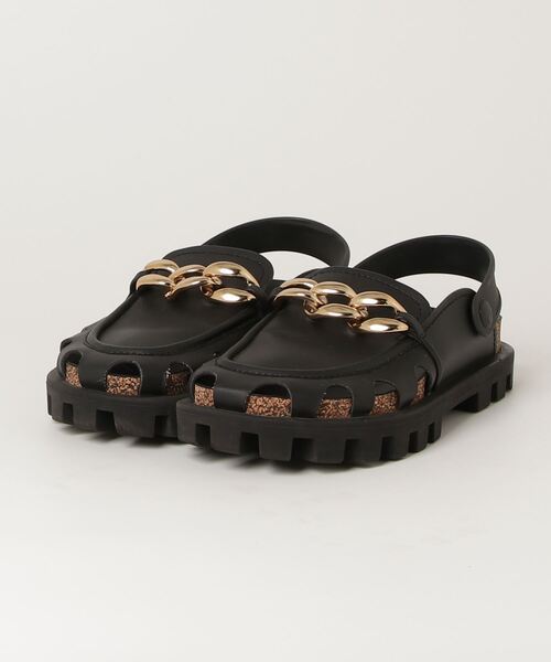 【週末セール！！】エンフォルド　37 ブラック　サンダル CHARLES ＆ KEITH 「charles&keith」 フラットサンダル 37