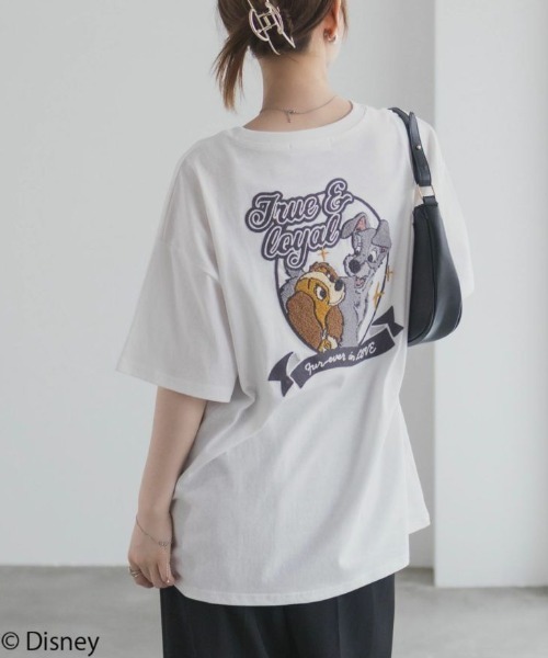 Disney tシャツ わんわん物語 レディー＆トランプ / サガラ刺繍T