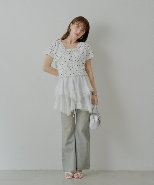 Chico tシャツ 「SET ITEM」フラワーボレロ+タンクセット