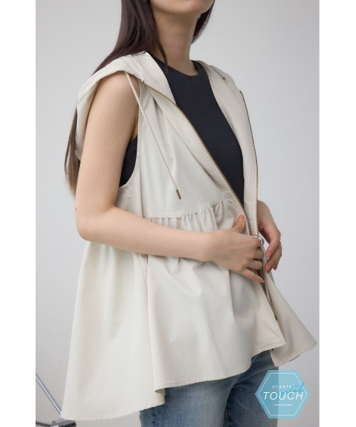 AZUL BY MOUSSY ベスト ジレ C/T撥水フード付ジップベスト