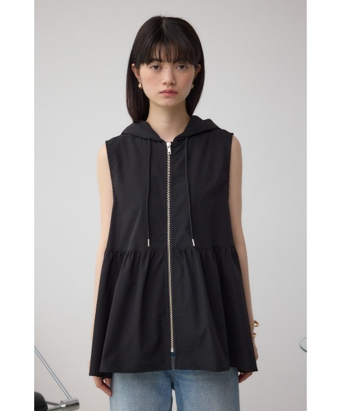 AZUL BY MOUSSY ベスト ジレ C/T撥水フード付ジップベスト
