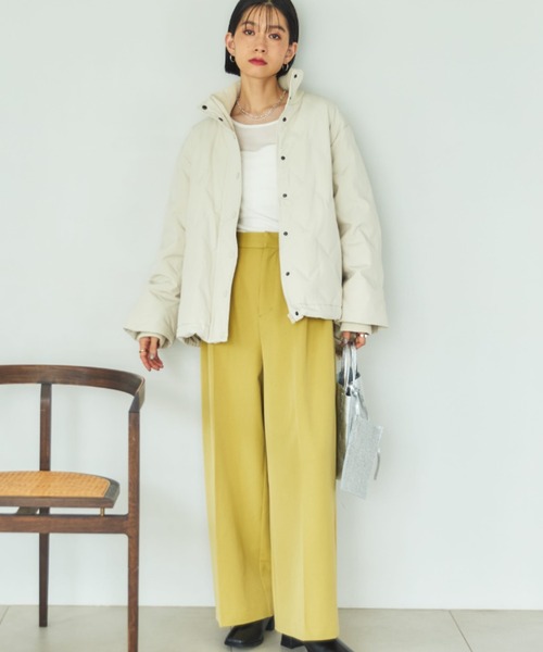 新品⭐︎Doux Avenir ファー付 中綿キルティング ダウン ワンピース DOUX ARCHIVES（ドゥアルシーヴ） ダウンコート ダウンジャケット 「新