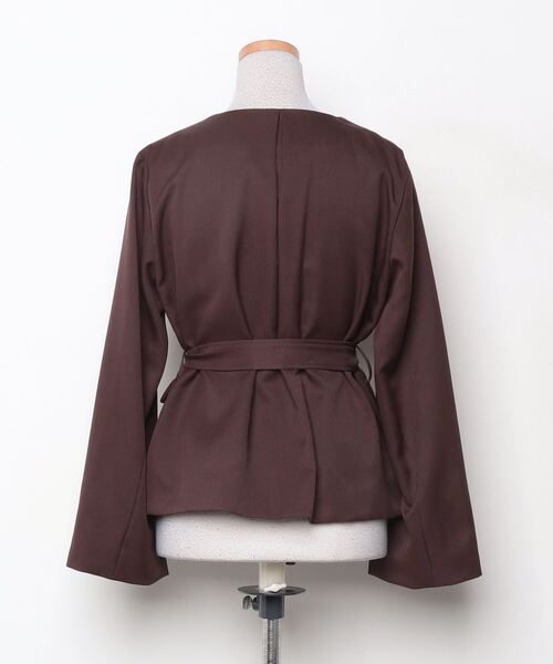 「SNIDEL」 ノーカラージャケット ONE SIZE ブラウン レディース | SNIDEL | 01