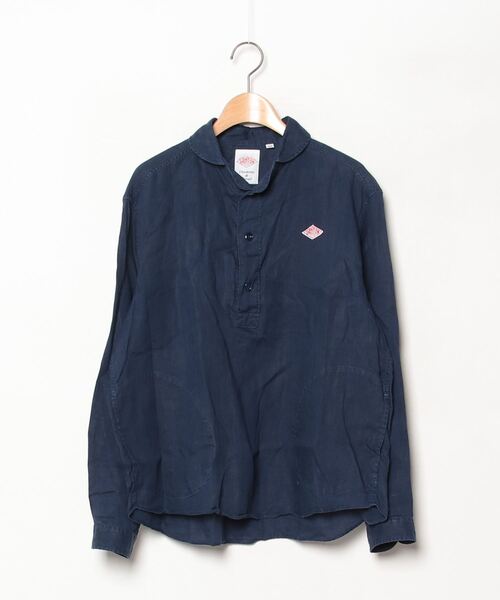 「DANTON」 長袖シャツ 38 ネイビー レディース