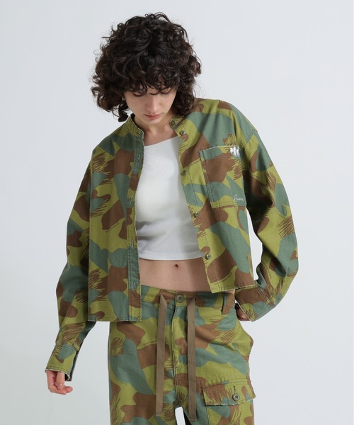ブラウス シャツ CAMOUFLAGE SHORT SHIRTS/カモフラージュショートシャツ レディース AVIREX ブラウス シャツ CAMOUFLAGE SHORT SHIRTS