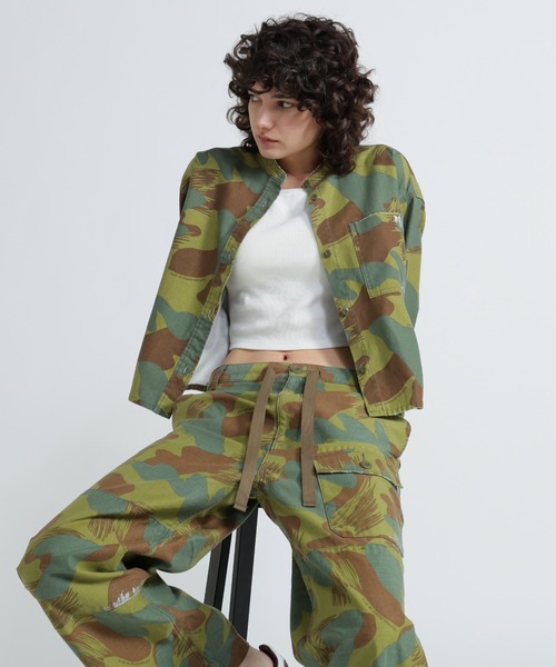 AVIREX（アヴィレックス） ブラウス シャツ CAMOUFLAGE SHORT SHIRTS